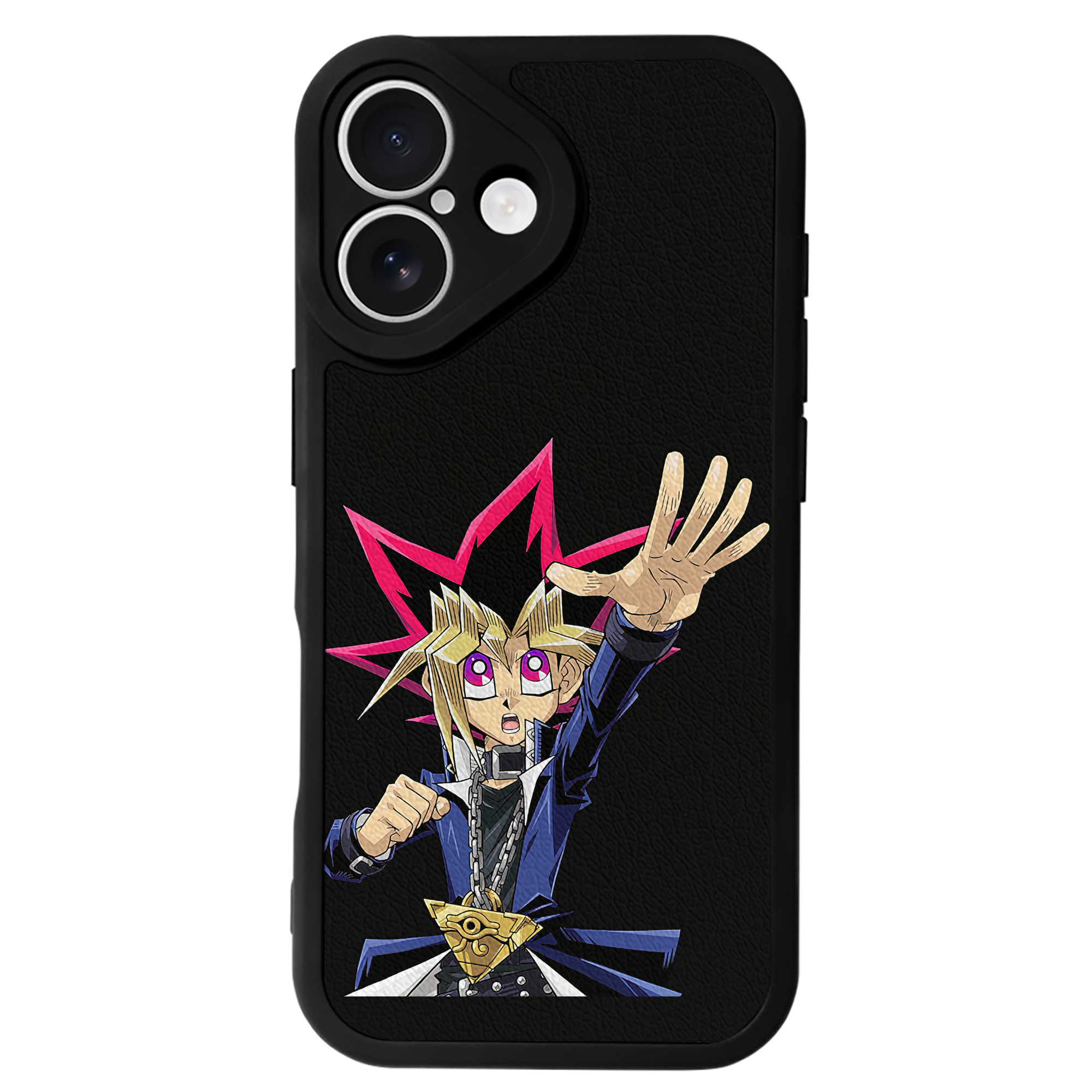 （画像用） 遊☆戯☆王 Yu-Gi-Oh! 【iPhone 16シリーズ対応】シリコンスマホケース（レザー調） 材質：シリコン